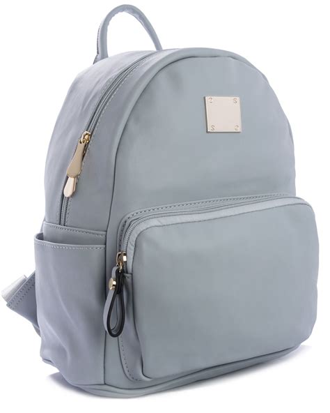 designer faux leather backpack.